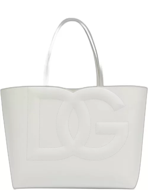 DG Logo Leather Tote Bag