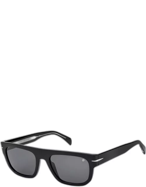 Men's Gradient Square Flat-Top Sunglasse