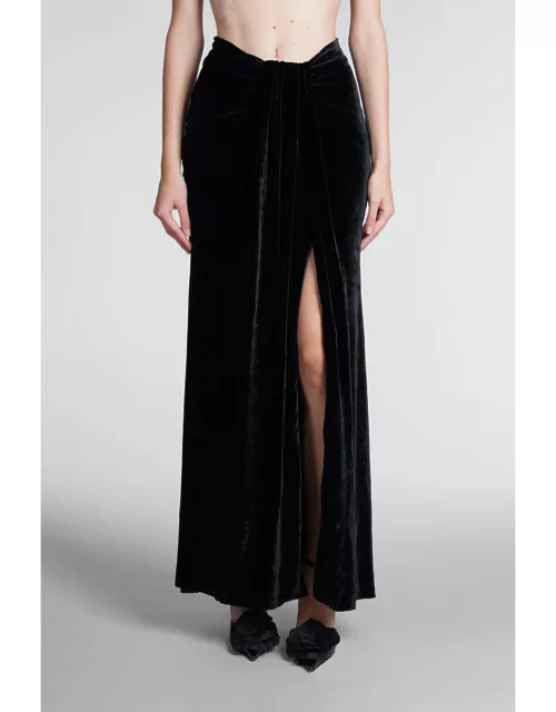 Blumarine Skirt In Black Velvet