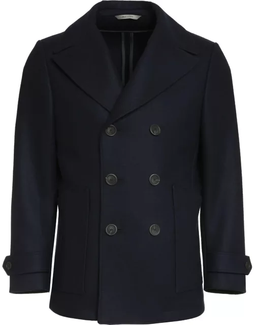 Canali Double-breasted Wool And Cashmere Coat