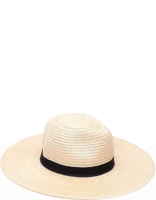 Emmanuelle Bicolor Wide-Brim Fedora Hat