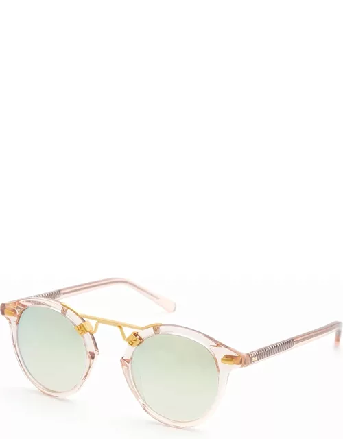 St. Louis Round Sunglasses, Petal 24K