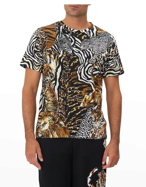 Men's Mixed Animal-Print T-Shirt