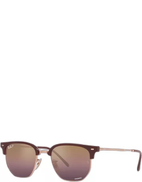 Polarized Metal & Nylon Wayfarer Sunglasse