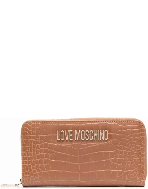 Love Moschino Croco Print Wallet