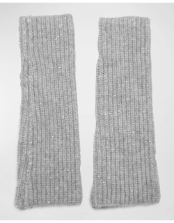 Amalia Sequin Ribbed Wool-Blend Glove