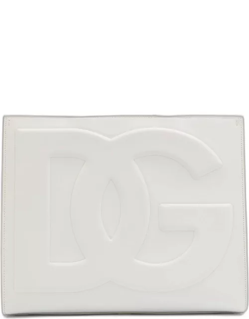 Beatrice DG Embossed Logo Calfskin Tote Bag