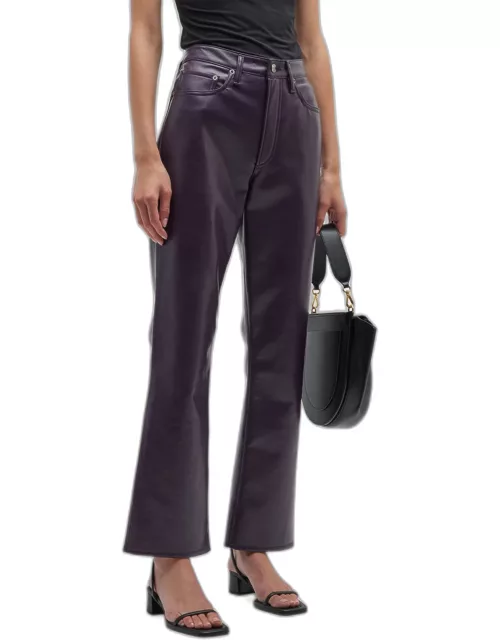 Relaxed Bootcut Recycled Leather Pant