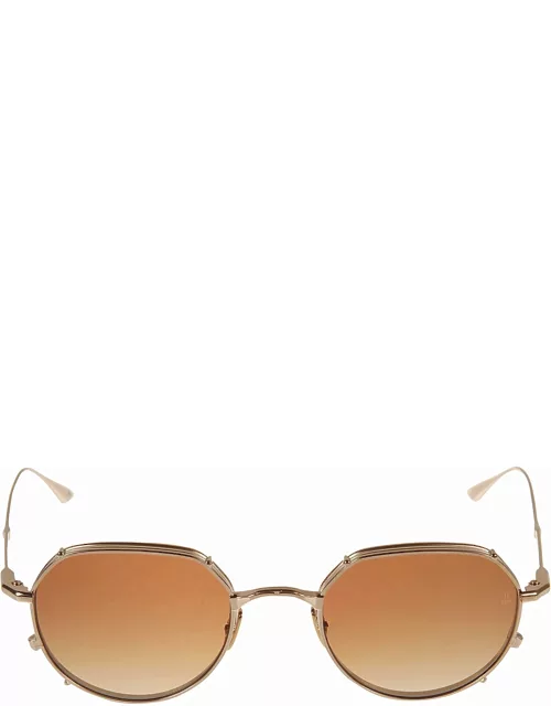 Jacques Marie Mage Studded Round Lens Sunglasse