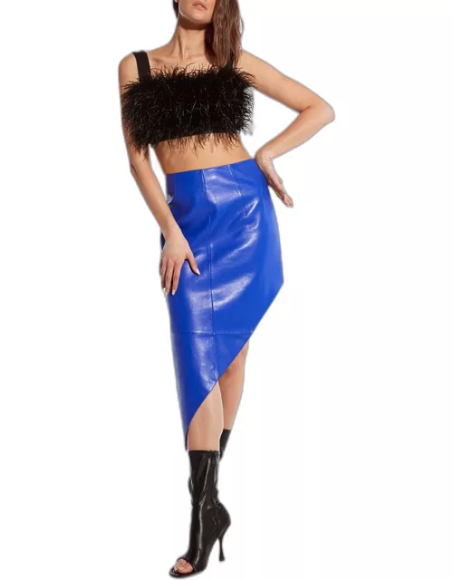 Marianna Feather Cropped Tank Top