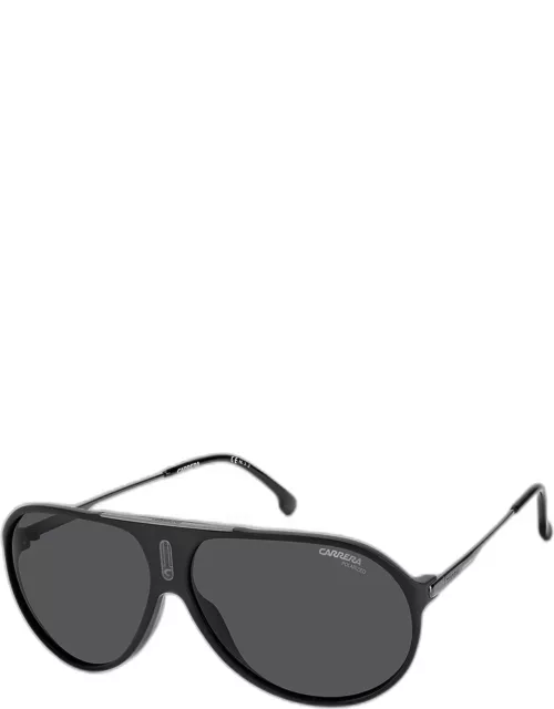 Men's Hot 65 C-Logo Aviator Sunglasse