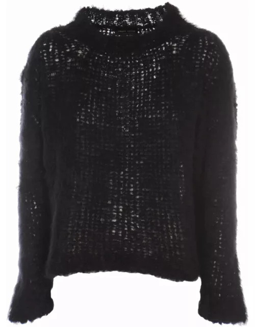 Roberto Collina Perforated Woven Sweater