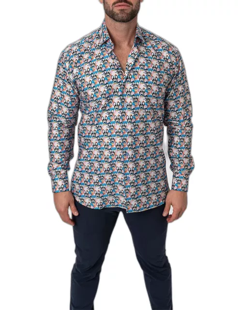 Men's Fibonacci Button-Down Shirt, Ears Multi