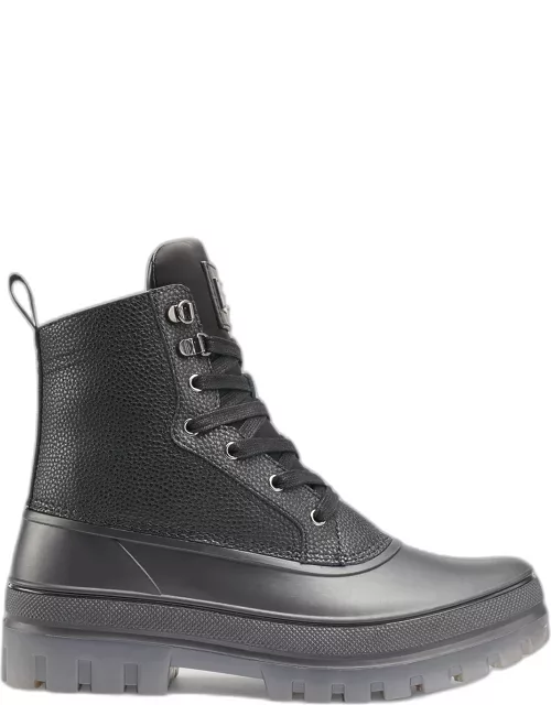Men's Fleece-Lined Leather Lace-Up Winter Boot