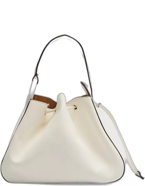 Drawstring Napa Leather Top-Handle Bag