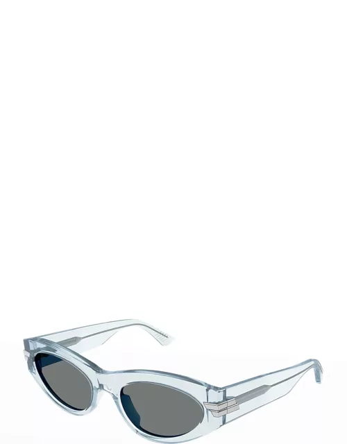Semi-Transparent Acetate Cat-Eye Sunglasse