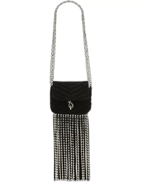 Edie Micro Crystal Fringe Crossbody Bag