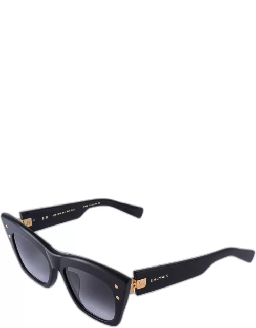 B-II Square Acetate & Titanium Sunglasse