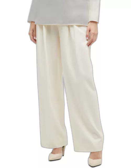 Cecily Pleated Wide-Leg Pant