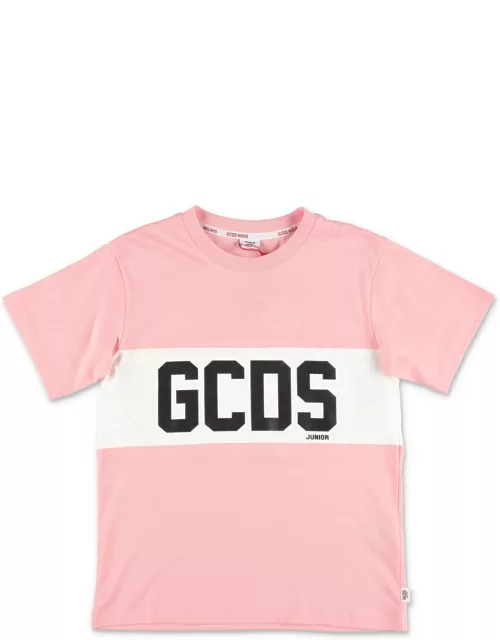 GCDS Mini Gcds T-shirt Rosa In Jersey Di Cotone