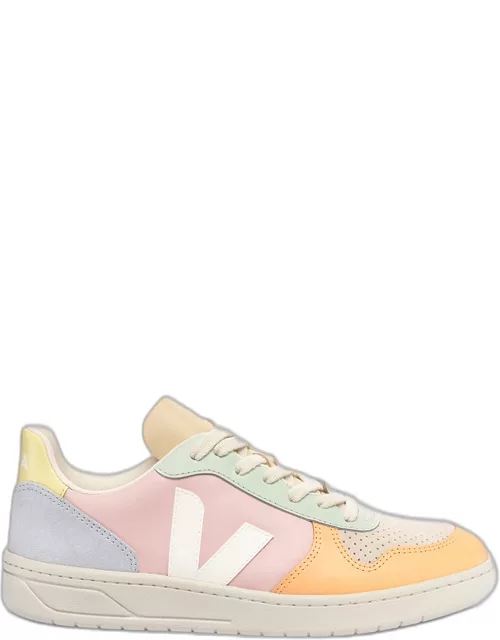 V-10 Colorblock Leather Low-Top Sneaker