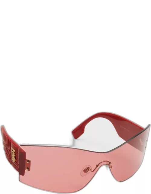 Monochrome Acetate & Plastic Shield Sunglasse