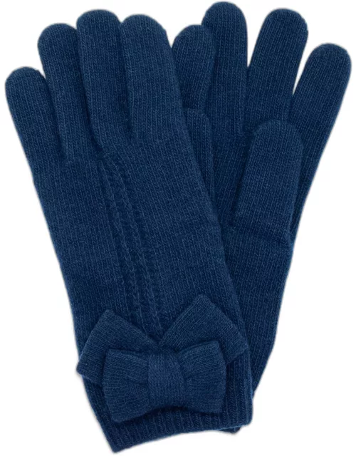 Jersey Knit Bow Cashmere Glove