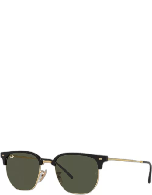 Metal & Nylon Wayfarer Sunglasses, 53M
