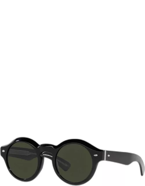 The Cassavet Polarized Round Keyhole Sunglasse