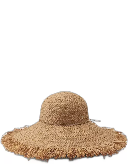 Braided Raffia Fringe Large Brim Hat