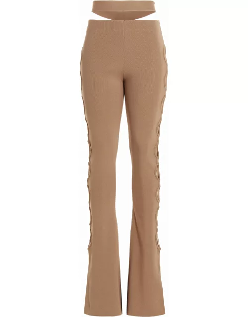 ANDREĀDAMO Cut Out Pants With Lacing