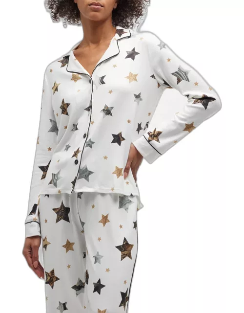 Shoot For The Stars Cropped Pajama Set