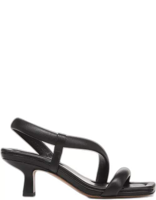 Coline Tubular Leather Slingback Sandal