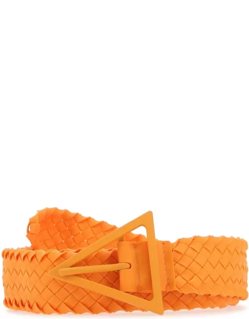 Bottega Veneta Orange Rubber Belt