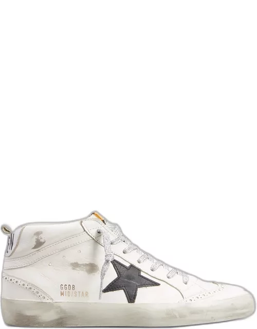 Mid Star Leather Wing-Tip Sneaker