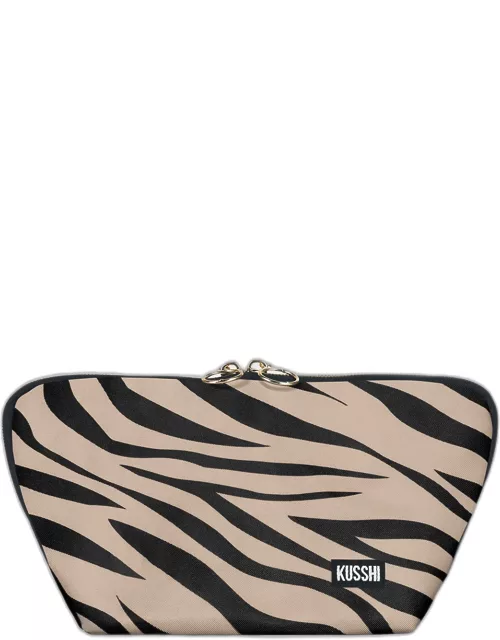 Signature Zebra-Print Makeup Bag
