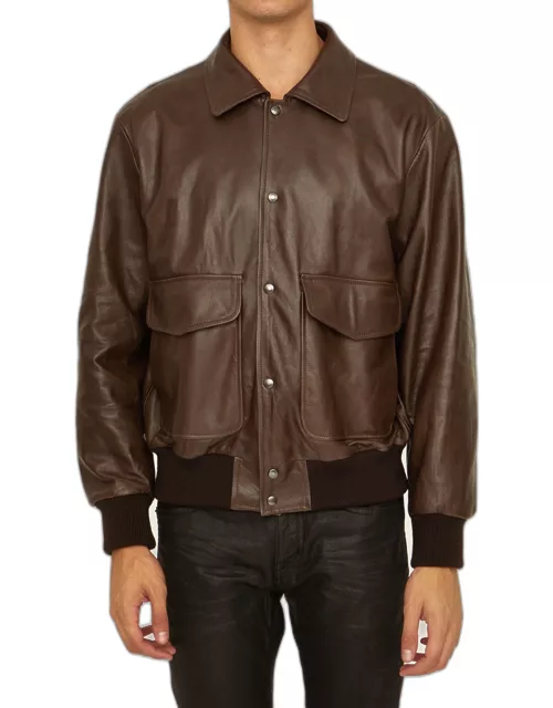 Salvatore Santoro Brown Leather Jacket