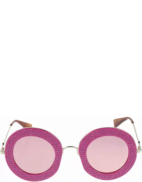 Gucci Eyewear Embellished Round Sunglasse