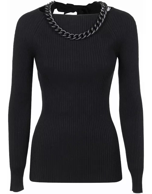 Giuseppe di Morabito Knitted Top With Chain Detail