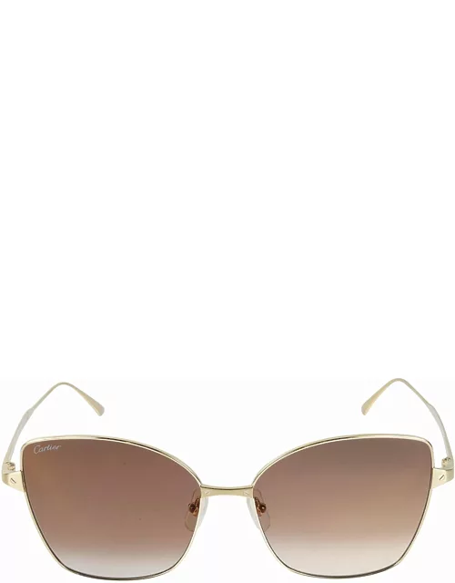 Cartier Eyewear Square Cat Frame Sunglasse