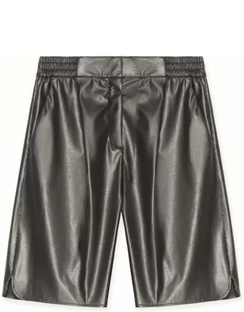 Fabiana Filippi Leather-effect Bermuda Trouser
