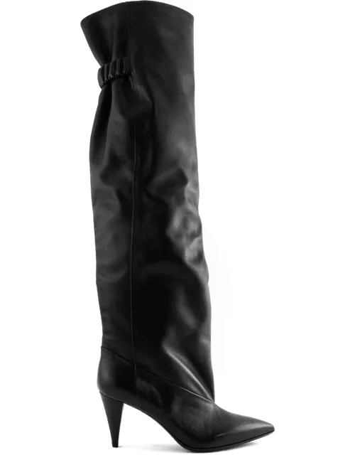 Strategia Black Leather High Boot