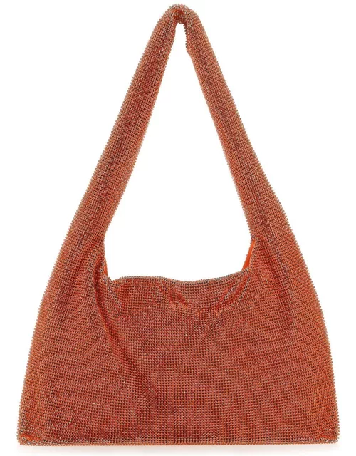 Kara Embellished Fabric Shoulder Bag