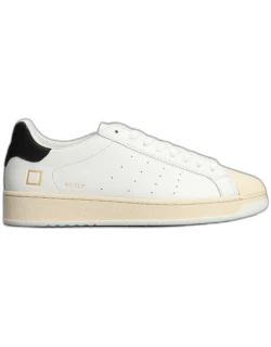 D.A.T.E. Base Calf Sneakers In White Leather