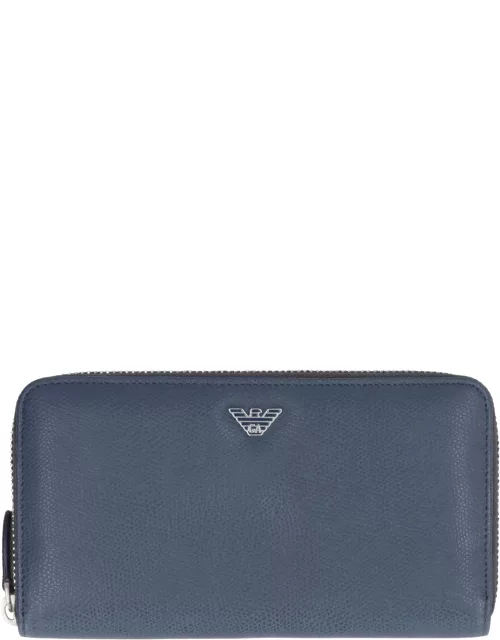 Emporio Armani Leather Zip Around Wallet