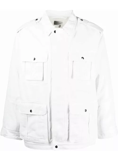 Isabel Marant Ivory White Cotton Denim Jacket
