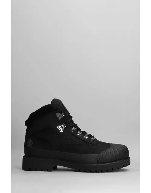 Timberland Heritage Boot Combat Boots In Black Synthetic Fiber