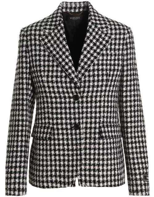 Versace Tweed Wool Blazer Jacket
