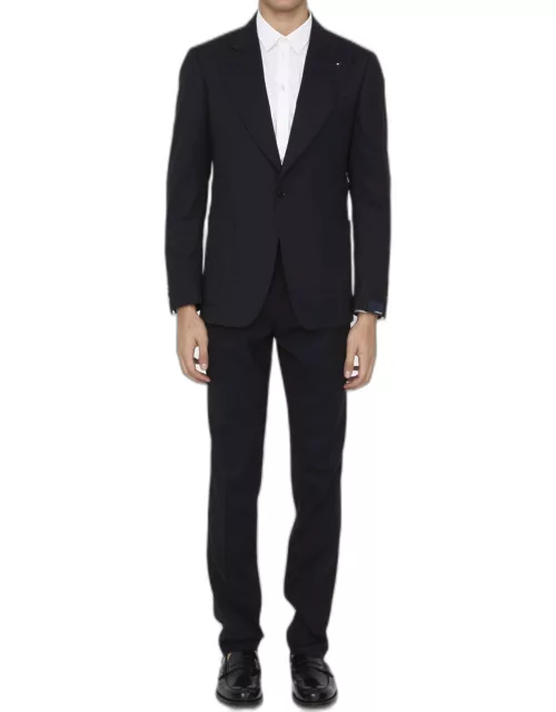 Lardini Black Wool Two-piece Suit