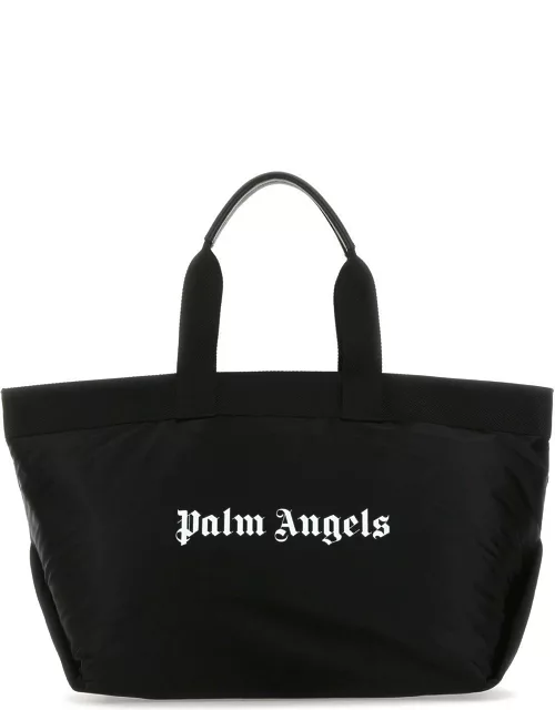 Palm Angels Black Fabric Shopping Bag